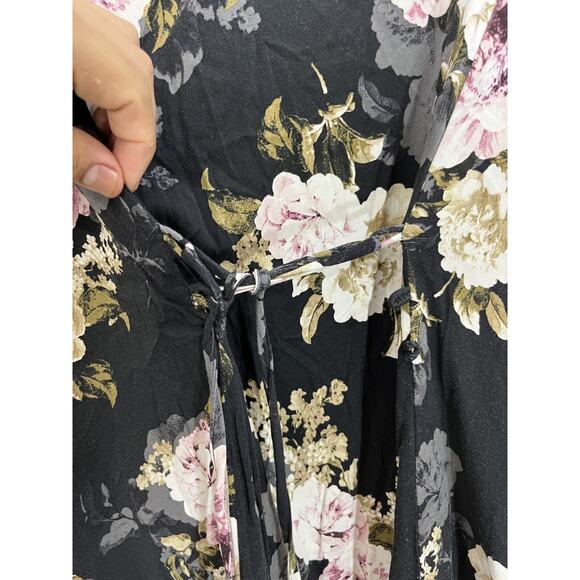 Romance Cottagecore Goth Boho Buttoned Top 1 Plus Whimsigoth Floral Prairie Flow - Picture 13 of 16